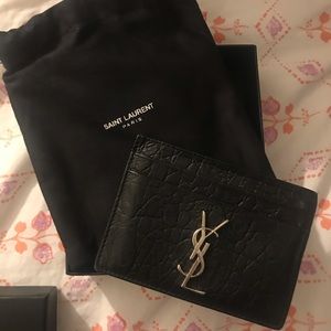 SAINT LAURENT MONOGRAM CARD CASE